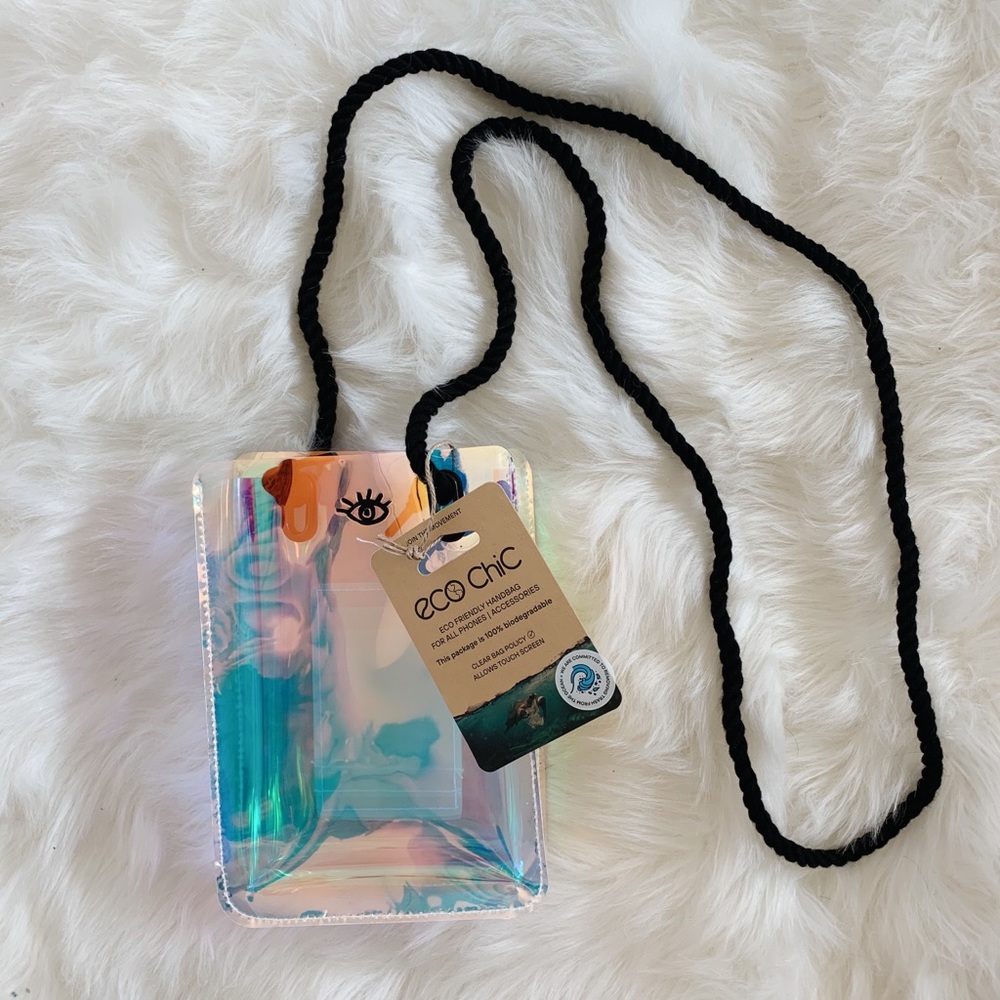 Eco Chic Transparent Iridescent Shoulder Bag